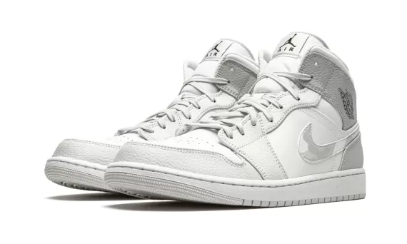 Air Jordan 1 Mid - White Camo