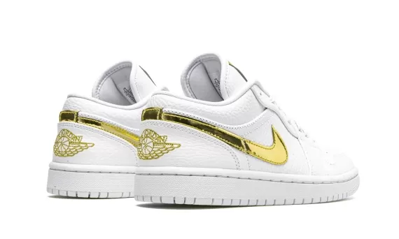 Air Jordan 1 Low SE - White Metallic Gold