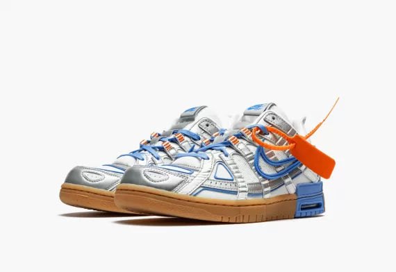 Women's New NIKE AIR RUBBER DUNK Off-White - University Blue Outlet Specials