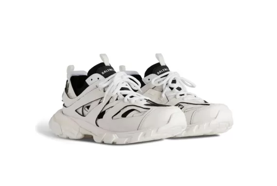 Balenciaga Track Sock Panelled Sneakers - White/Black