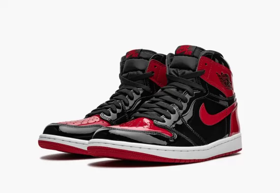 Women's AIR JORDAN 1 RETRO HIGH OG - Bred Patent: Shop Outlet Prices Now!