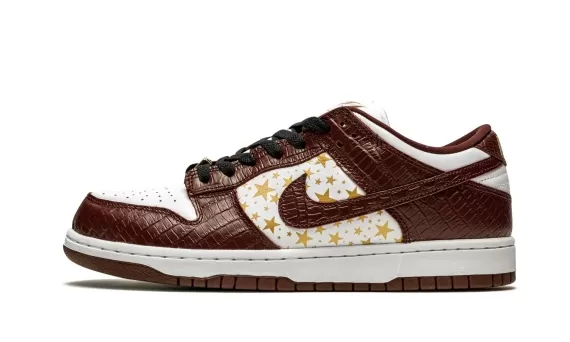 SB Dunk Low Supreme - Stars - Barkroot Brown