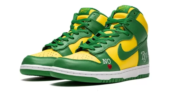 SB Dunk High Supreme - By Any Means - Green/Yellow