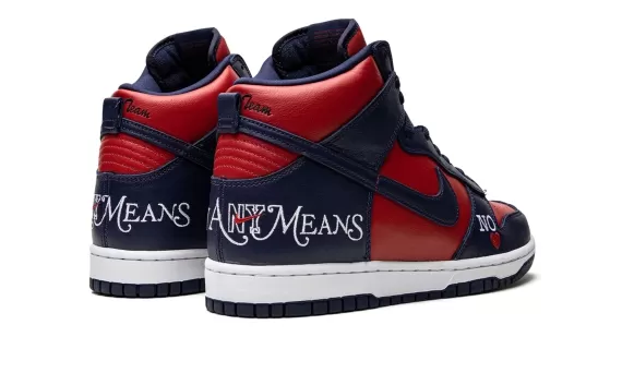 SB Dunk High Supreme - By Any Means - Navy/Red