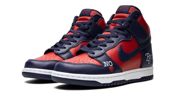 SB Dunk High Supreme - By Any Means - Navy/Red