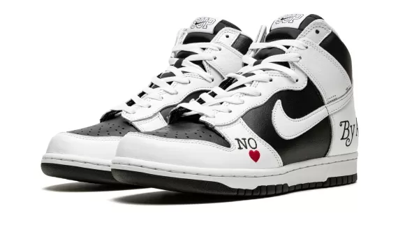 SB Dunk High Supreme - By Any Means - White/Black