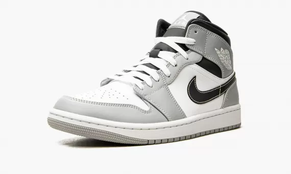 Women's New AIR JORDAN 1 MID - Light Smoke Grey 2.0