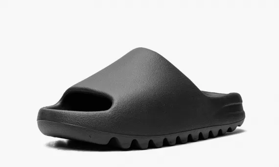 Original Mens Onyx YEEZY SLIDE - Now On Sale