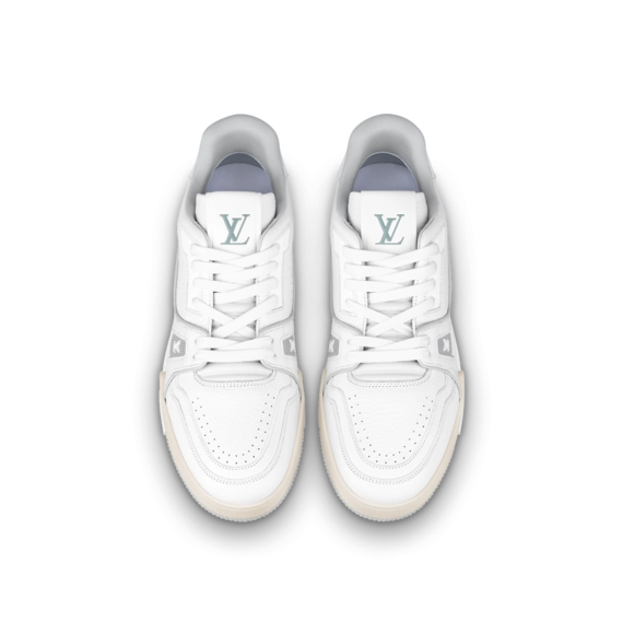 Outlet Sale On Now - Louis Vuitton Men's Trainers - White Grained