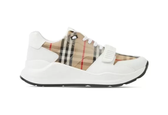 Vintage Check-pattern Sneakers - White/Multicolour