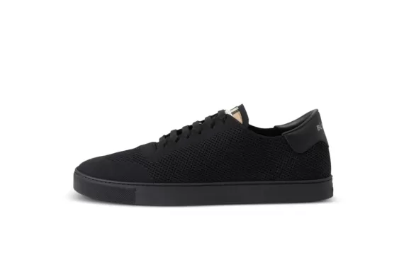 Logo-print Knitted Sneakers - Black