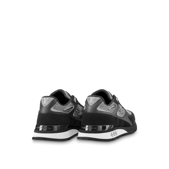 Shop Now: Louis Vuitton Runner Away Sneaker - Black Mesh & Suede Calf Leather for Men