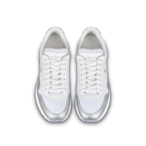 Louis Vuitton Run Away Sneaker - White Mesh and Monogram metallic canvas