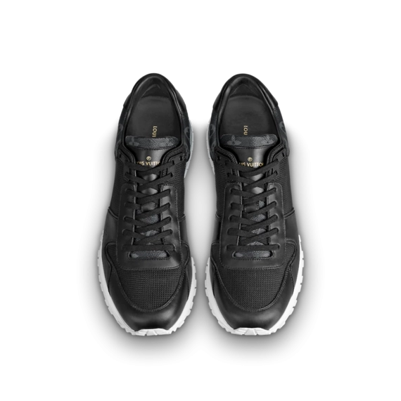 Showcase your luxury style - Louis Vuitton Run Away Sneaker - Black Monogram Canvas, Calf Leather and Textile, Original