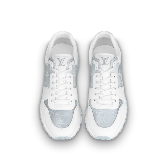 New Men's Louis Vuitton Run Away Sneaker - White and Iridescent Outlet