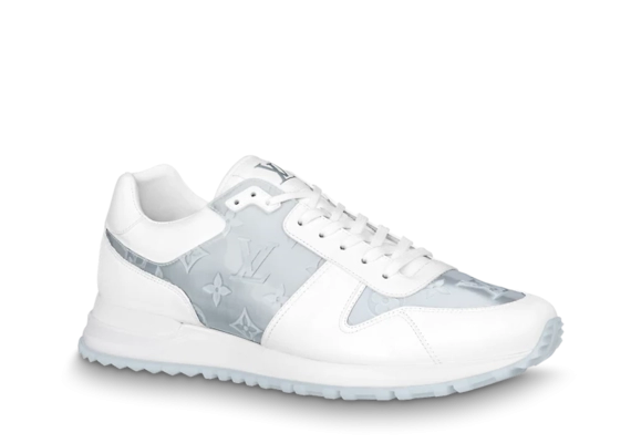 Women's Louis Vuitton Run Away Sneaker - White, Iridescent textile and calf leather - Sale!