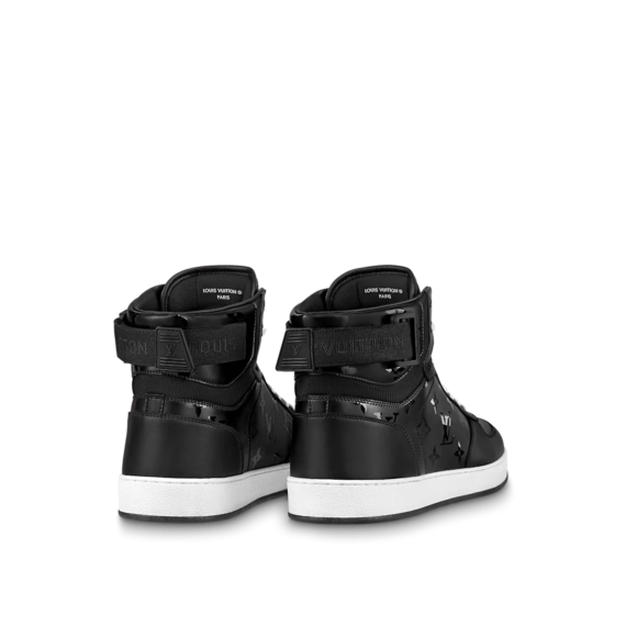 Louis Vuitton Rivoli Sneaker Boot - Black, Calf leather and Monogram metallic canvas