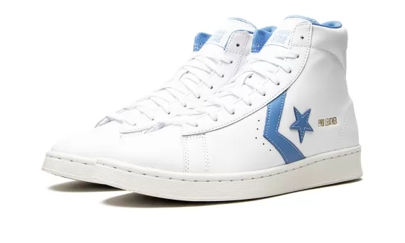 Pro Leather High - White/Coast Blue