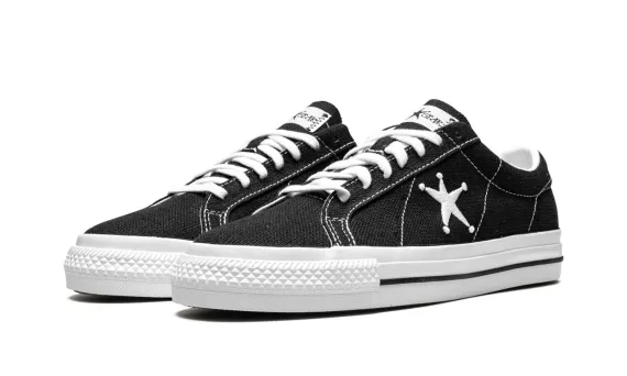 Stussy x One Star OX Low - Black/White