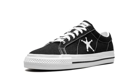 Stussy x One Star OX Low - Black/White