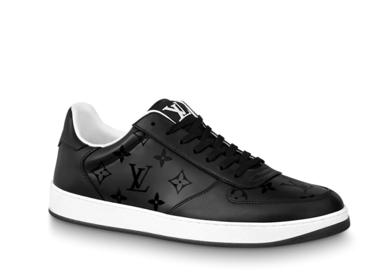 Upgrade your style with the Louis Vuitton Rivoli Sneaker in black - Monogram metallic canvas and calf leather. Buy original, new now!