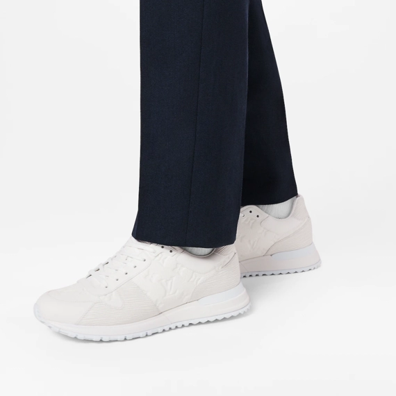 Louis Vuitton Run Away Sneaker - White, Monogram-embossed grained