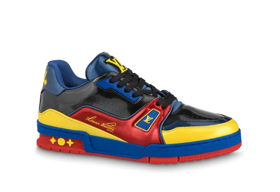 Louis Vuitton Trainer Sneaker - Marine, Navy Blue, Patent canvas