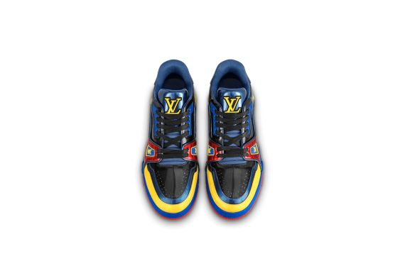 Louis Vuitton Trainer Sneaker - Marine, Navy Blue, Patent canvas