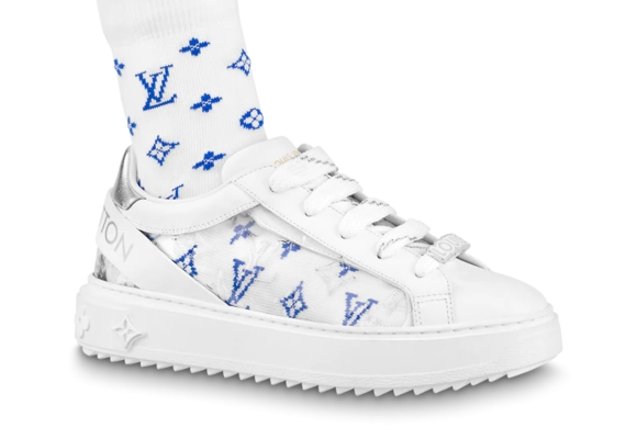 Women's Louis Vuitton Time Out Sneaker Silver Outlet!