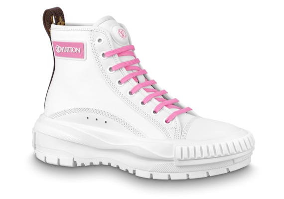 LV Squad Sneaker Boot White/Pink for Women - Original
