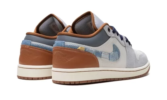  Air Jordan 1 Low SE - Repaired Denim Swoosh