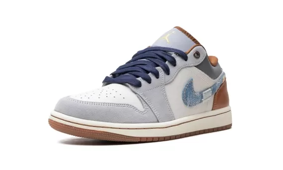  Air Jordan 1 Low SE - Repaired Denim Swoosh