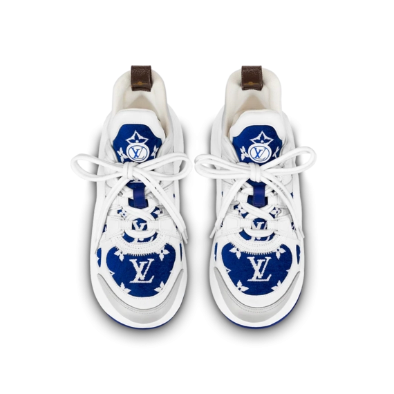 Get Women's LV Archlight Sneaker Blue Monogram Velvet on Sale