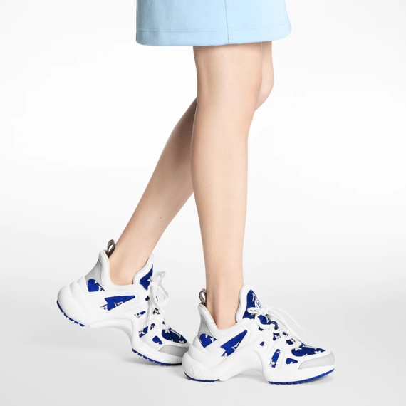 Women's LV Archlight Sneaker Blue Monogram Velvet Sale