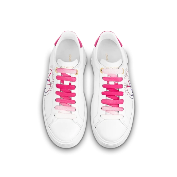 Women's Louis Vuitton Time Out Sneaker in Fuchsia Pink - Outlet!