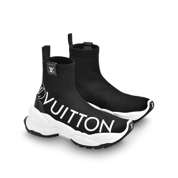 Indulge Yourself in the Brand New Louis Vuitton Run 55 Women's Sneaker Boot Black!