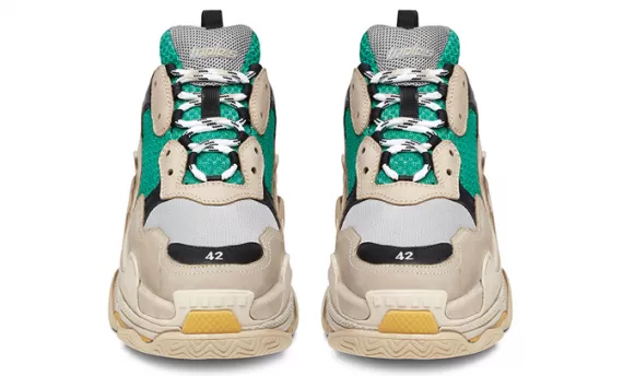 Women's Balenciaga Triple S -Trainers for Outlet Quality - Green and Yellow