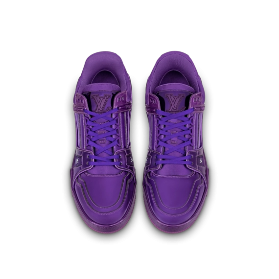 It's Showtime! Men's LV Trainer Sneaker Purple On Sale Now!