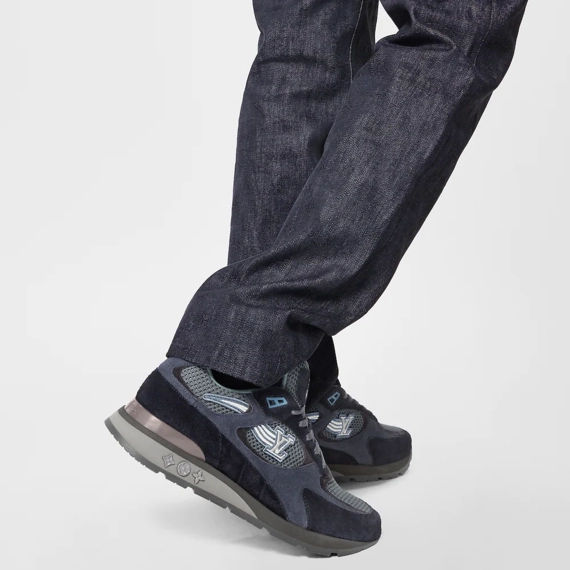 New Men's Louis Vuitton Run Away Sneaker Navy Blue - Shop Now