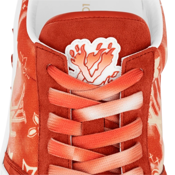 Shop the Men's LV Ollie Sneaker in Orange and Make a Fashion Statement!