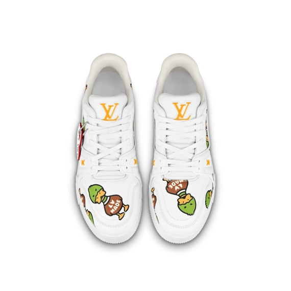 Outlet Sale - Men's White LV Trainer Sneaker