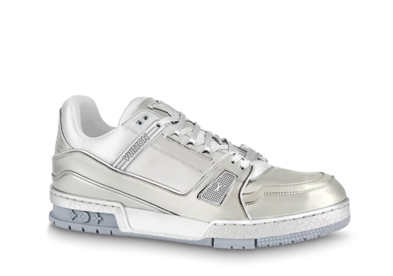 Sale on New LV Trainer Sneaker Silver for men