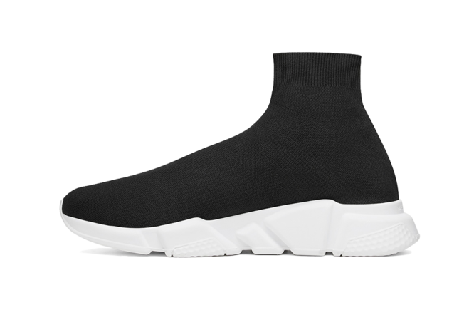 Casual Athletic Shoes for Men- BALENCIAGA SPEED RUNNER MID BLACK/WHITE