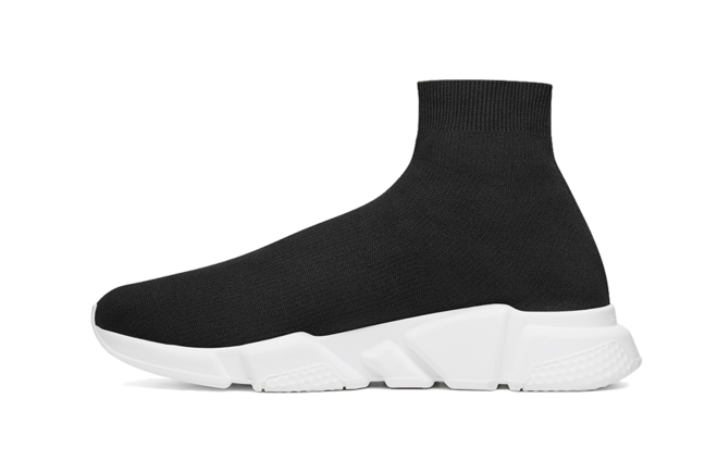 Elegant BALENCIAGA SPEED RUNNER MID BLACK/WHITE Shoes - Women's Style