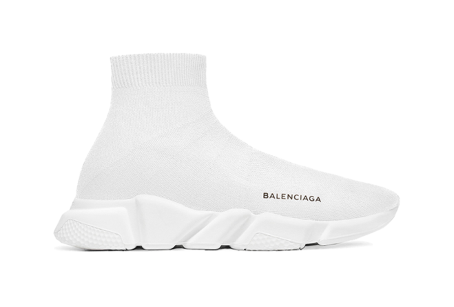 Men's BALENCIAGA SPEED RUNNER MID WHITE shoes for the active guy