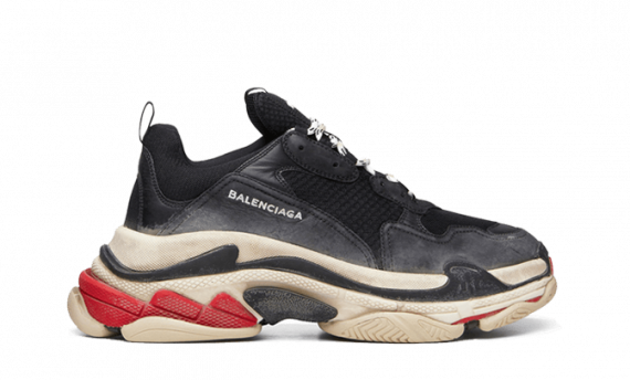 For sale Cheap Balenciaga Triple S Trainers RED Black shoes