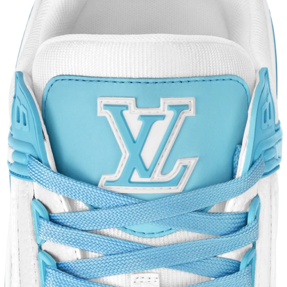 Outlet men's Louis Vuitton Trainer Sneaker - Sky Blue mix of materials